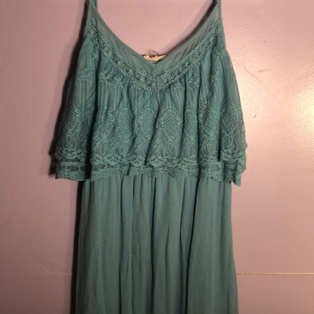 Blue lacy dress